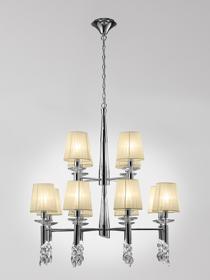 Tiffany Polished Chrome-Cream Crystal Ceiling Lights Mantra Tiered Crystal Fittings Tiffany Polished Chrome-Cream Crystal Ceiling Lights Mantra Tiered Crystal Fittings